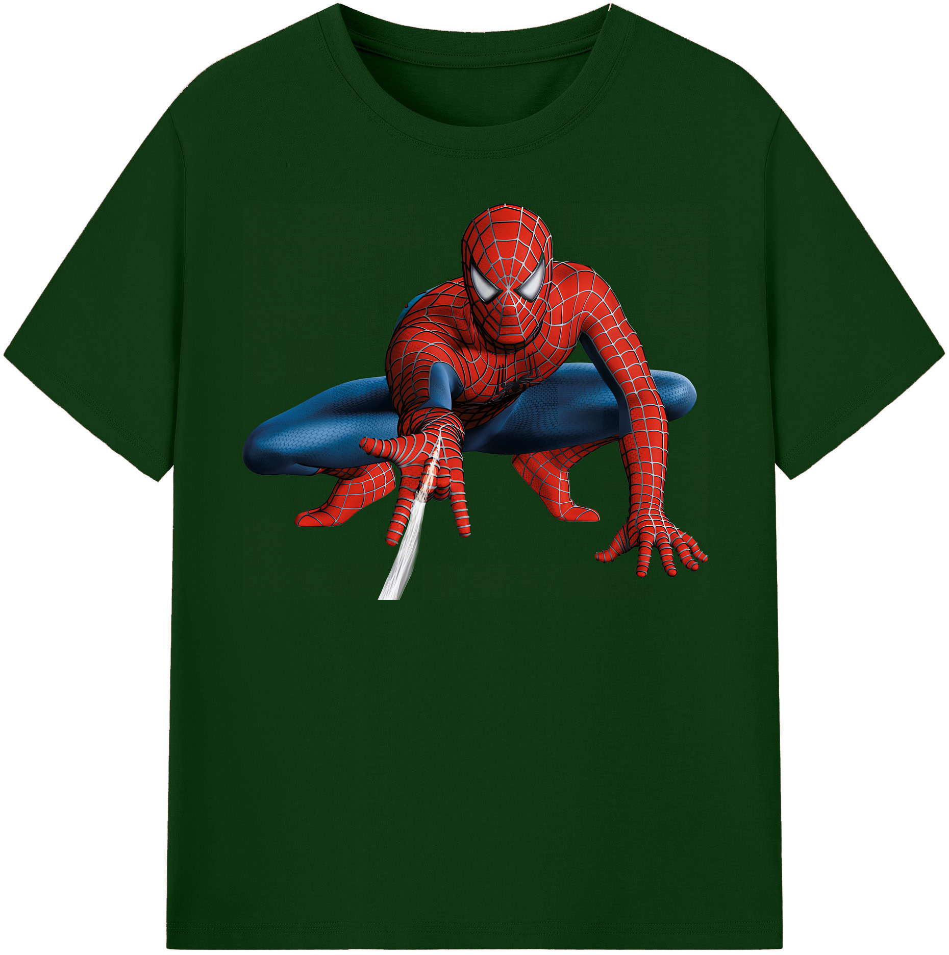 （画像用） Spider Man スパイダーマン 綿100％半袖Tシャツ（フロントプリント）